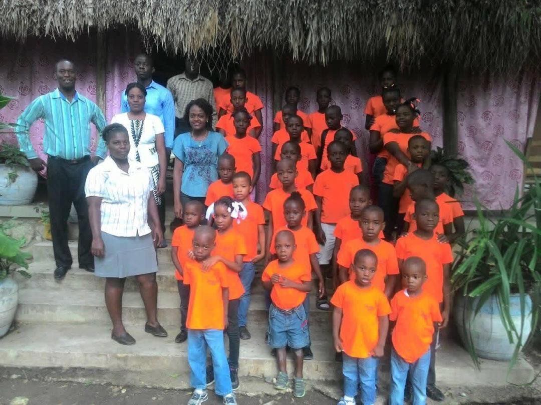 Hope Village children and staff gathered together
